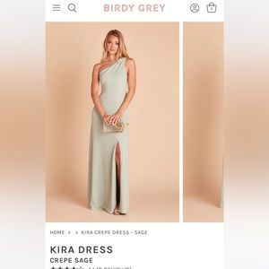 Birdy Grey Kira crepe Sage bridesmaid dress